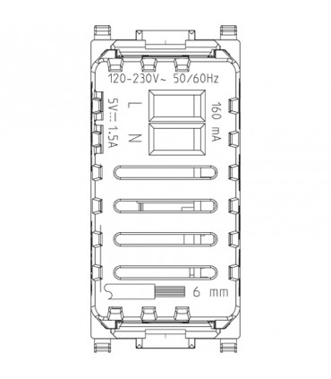 Vimar Plana USB-Steckdose 5V1,5A Farbe Silber 14292.SL