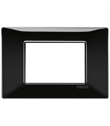 Vimar Plana Abdeckrahmen 3 Module Farbe Schwarz 14653.05