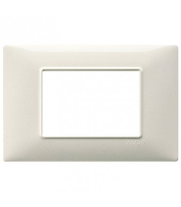 Vimar Plana Abdeckrahmen 3 Module Farbe Granitweiß 14653.06