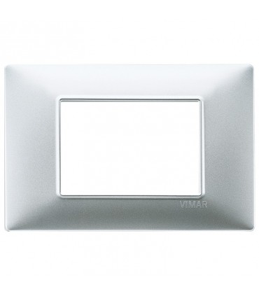 Vimar Plana Abdeckrahmen 3 Module Farbe Mattsilber 14653.20