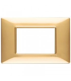 Vimar Plana Abdeckrahmen 3 Module Farbe glänzend Gold 14653.24