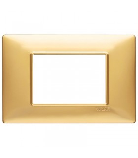 Vimar Plana Abdeckrahmen 3 Module Farbe Mattgold 14653.25