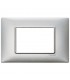 Vimar Plana Abdeckrahmen 3 Module Farbe Metallic Silber 14653.71