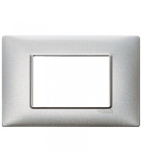 Vimar Plana Abdeckrahmen 3 Module Farbe Metallic Silber 14653.71