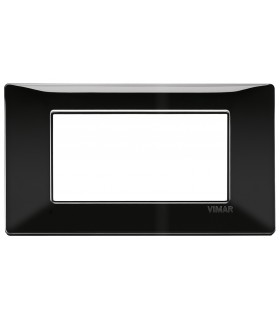 Vimar Plana Platte 4 Module Farbe schwarz 14654.05