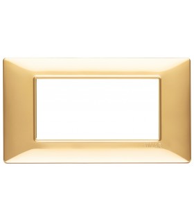 Vimar Plana Abdeckrahmen 4 Module Farbe glänzend Gold 14654.24
