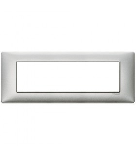 Vimar Plana Abdeckrahmen 7 Module Farbe Metallic Silber 14657.71