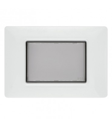 Vimar-Abdeckung IP55 3 Module grau 14943