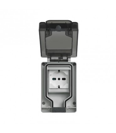 Vimar Wasserdichtes Gehäuse IP66 mit eingesetztem Stecker 2 Module + Buchse 14962.U