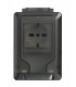 Vimar Wasserdichtes Gehäuse IP66 mit eingesetztem Stecker 2 Module + Buchse 14962.U