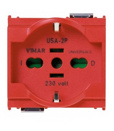 Vimar Idea schuko universal steckdose 16A rot 16210.