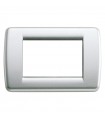 Vimar Idea Rondo Abdeckrahmen 3 Module Farbe metallic Silber 16753.21