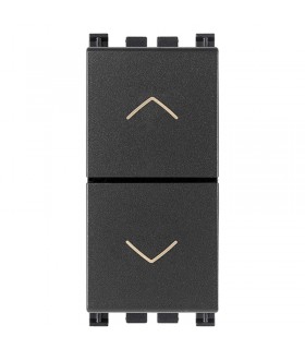 Vimar Arke zwei verriegelte Drucktaster NO+NO 10A grau 19062