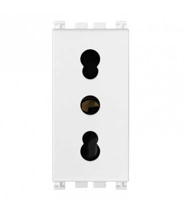 Vimar Arke zweiseitige Steckdose 10/16A 2P+E weiß 19203.