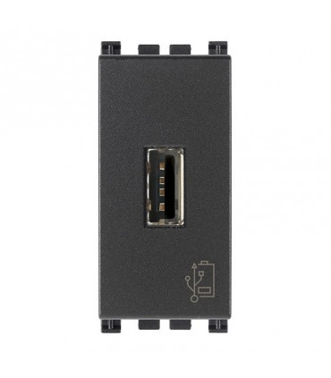 Steckernetzteil Vimar Arke USB 5V 1,5A 1 Modul dunkelgrau 19292