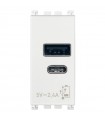 Netzgerät Vimar Arke USB A+C 5V 2,4A 1 Modul weiß 19292.AC.B