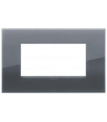 Vimar Arke Platte 4 Module klassisch rauchgrau 19654.61