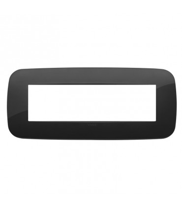 Platte Vimar Arke rund 7 Module schwarz 19687.81