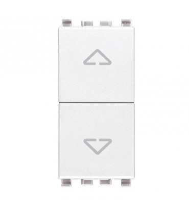 Doppeldrucktaster Vimar Eikon verriegelt 1P 10A weiß 20062.B