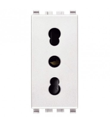 Vimar Eikon zweipolige Steckdose weiß 2P+E 10/16A 20203.B