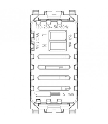 Vimar Eikon 5V1,5A USB-Stecker weiß 20292.