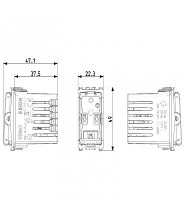Vimar Angeschlossener Schalter Eikon View Wireless 20592.0