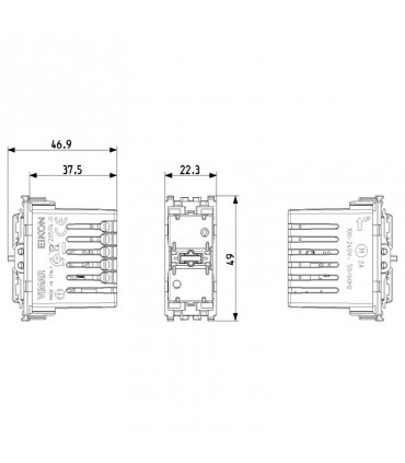 Vimar Eikon View Drahtlos verbundene Rollladensteuerung 20594.0