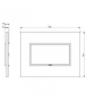 Platte 4 Module Vimar Eikon EVO gesamt weiß 21654.17