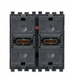 Zwei Up-and-Over-Tasten mit Vimar Eikon R20527 Jalousien