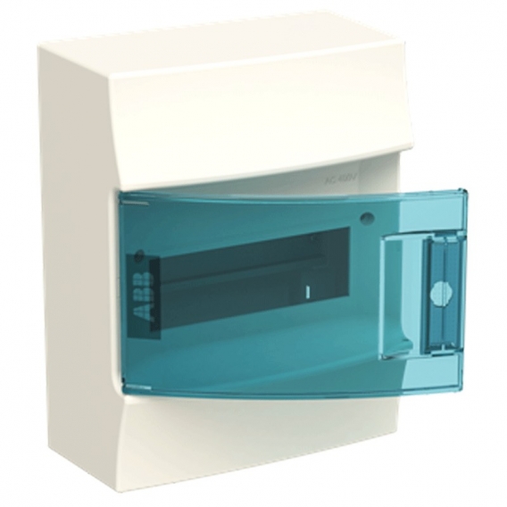 ABB Wandverteiler 8 Module IP41 Tür blau petrol weiß 41P08X12