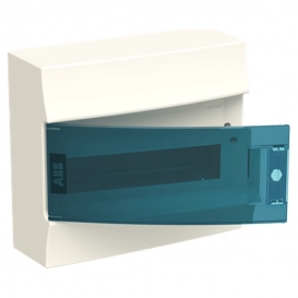 ABB Wandverteiler 12 Module IP41 Tür blau petrol weiß 41P12X12