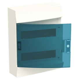 ABB Wandverteiler 24 Module IP41 Tür blau petrolweiß 2 Reihen 41P12X22