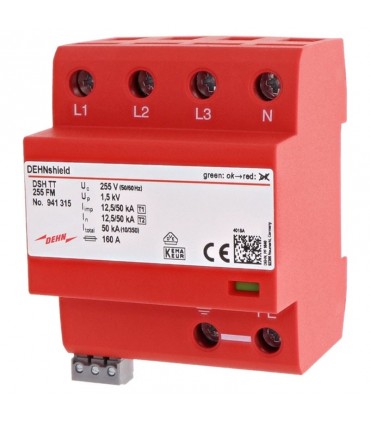 Dehn T1/T2 3+1 polig 50KA Überspannungsableiter 941315