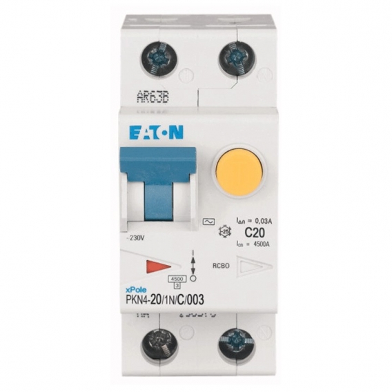 Eaton 20A 1P+N 30MA Fehlerstromschutzschalter AC Typ 4.5K 237101
