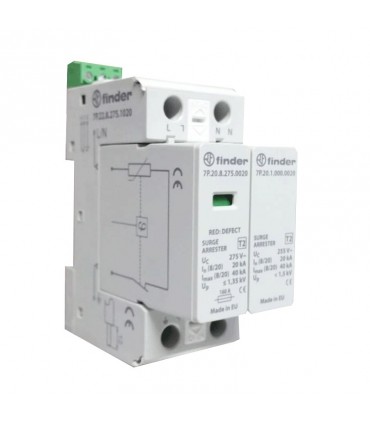 Finder Überspannungs-Ableiter SPD 2P 40kA 7P.22.8.275.1020