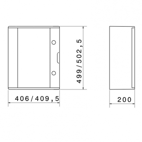 Gewiss Wandverteiler mit transparenter Tür 405x500x200 IP66 GW46203F