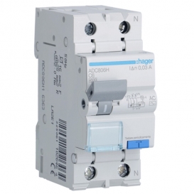 More about Fehlerstrom-Schutzschalter Hager 1P+N 30MA 6A ADC806H
