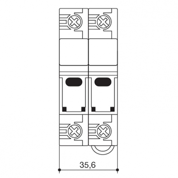 Italweber BCH-Sicherungshalter für Sicherungen 10,3 x 38 mm 2302038
