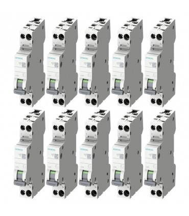 Siemens 16A 1P+N 4,5KA thermisch-magnetischer Schutzschalter-Bausatz, Kurve C, 1 Modul 5SL30167