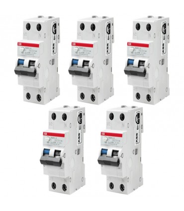 Abb FI- und LS Schalter Kit DS201LH 16A Kurve C 30mA AC DS201LHC16AC30