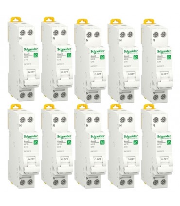 Schneider 1 Modul Leitungsschutzschalter Kit 16A 1P+N 4.5KA C R9P35616