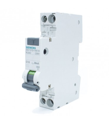 Siemens thermisch-magnetische Differenzialschalter 10A 1P+N 30MA AC 4,5KA 5SV13131KK10