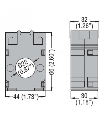 Lovato Ringkernstromwandler Durchgangsdraht 22mm 100A DM0T0100