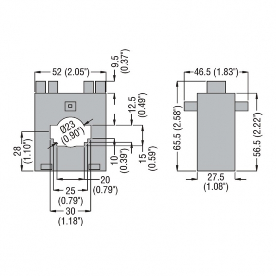 Lovato Ringkerntransformator-Durchgangsstromkabel 23mm 200A DM2T0200