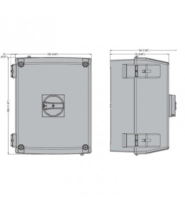 Lovato Leergehäuse IP65 für Lasttrennschalter GA125-160A GAZ3
