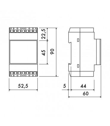 Perry-Transformator 30VA Ausgänge 12-12-24V 3 DIN 1TDTR030/DDV