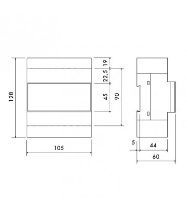 Perry-Transformator 63VA Ausgänge 12-12-24V 3 DIN 1TDTR063/DDV