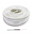 FTE Koaxialkabel für TVSAT 5mm aus PVC, weiß, 100 Meter K120EE