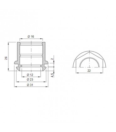 Gewiss Rohrverbindung für 16mm Rohr Ip44 GW50421