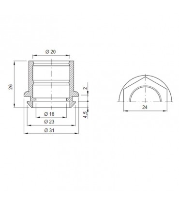 Gewiss Rohrverschraubungskasten für 20mm Rohr IP44 GW50422
